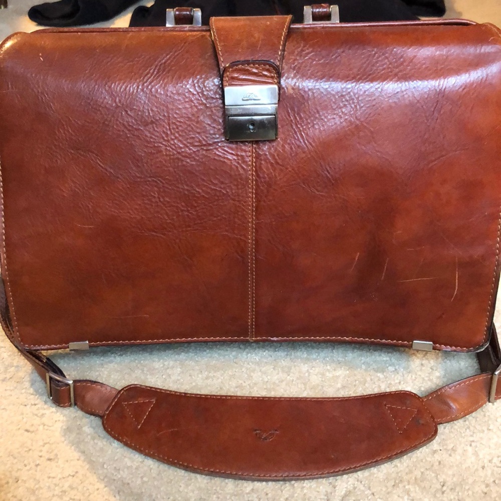 Gorgeous, well-loved Tony Perotti briefcase.